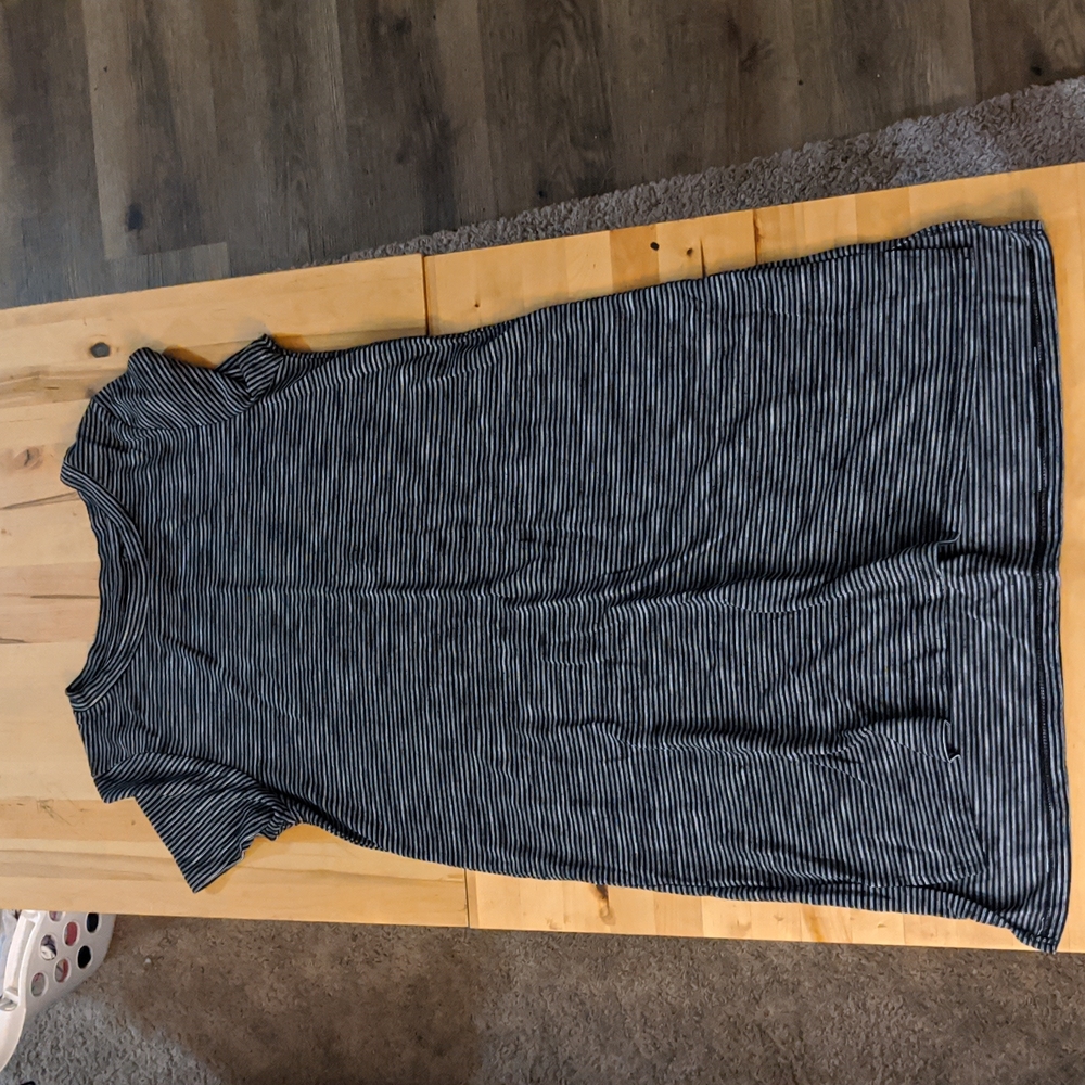 Blue striped dress
